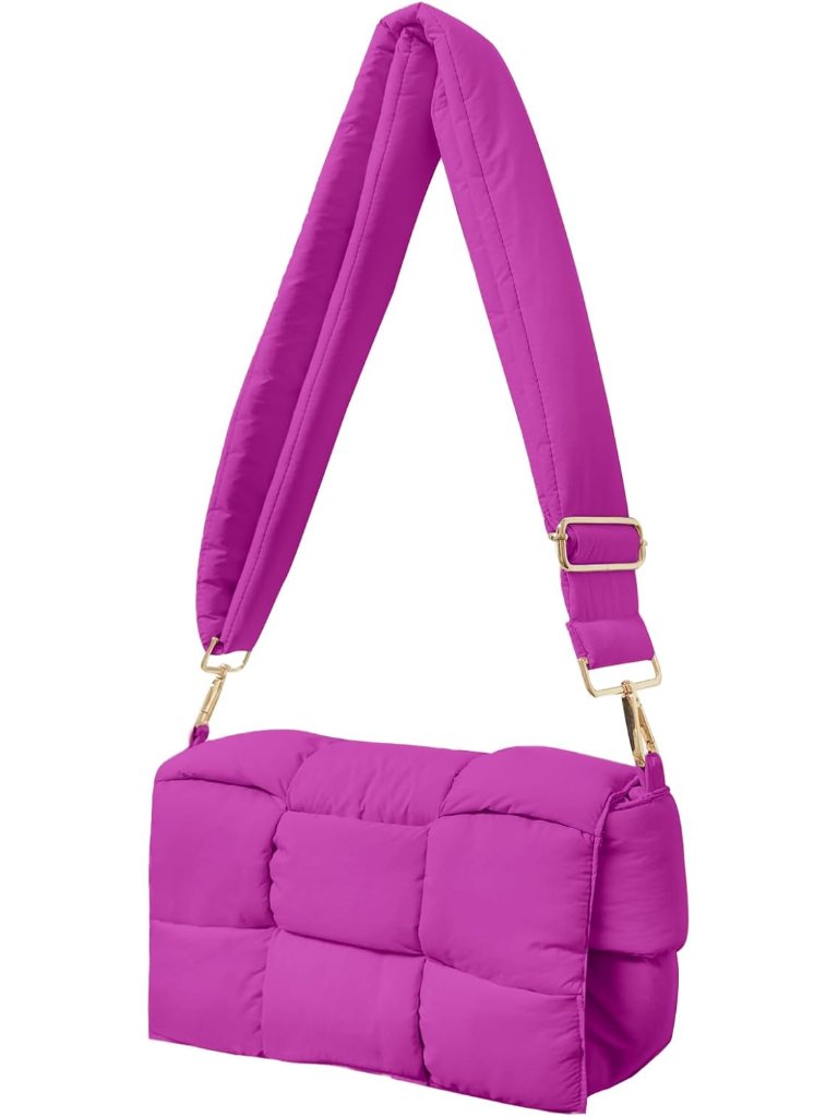 Shoulder Bags For Women, Lightweight Small Puffer Purses Waterproof, Handwoven P